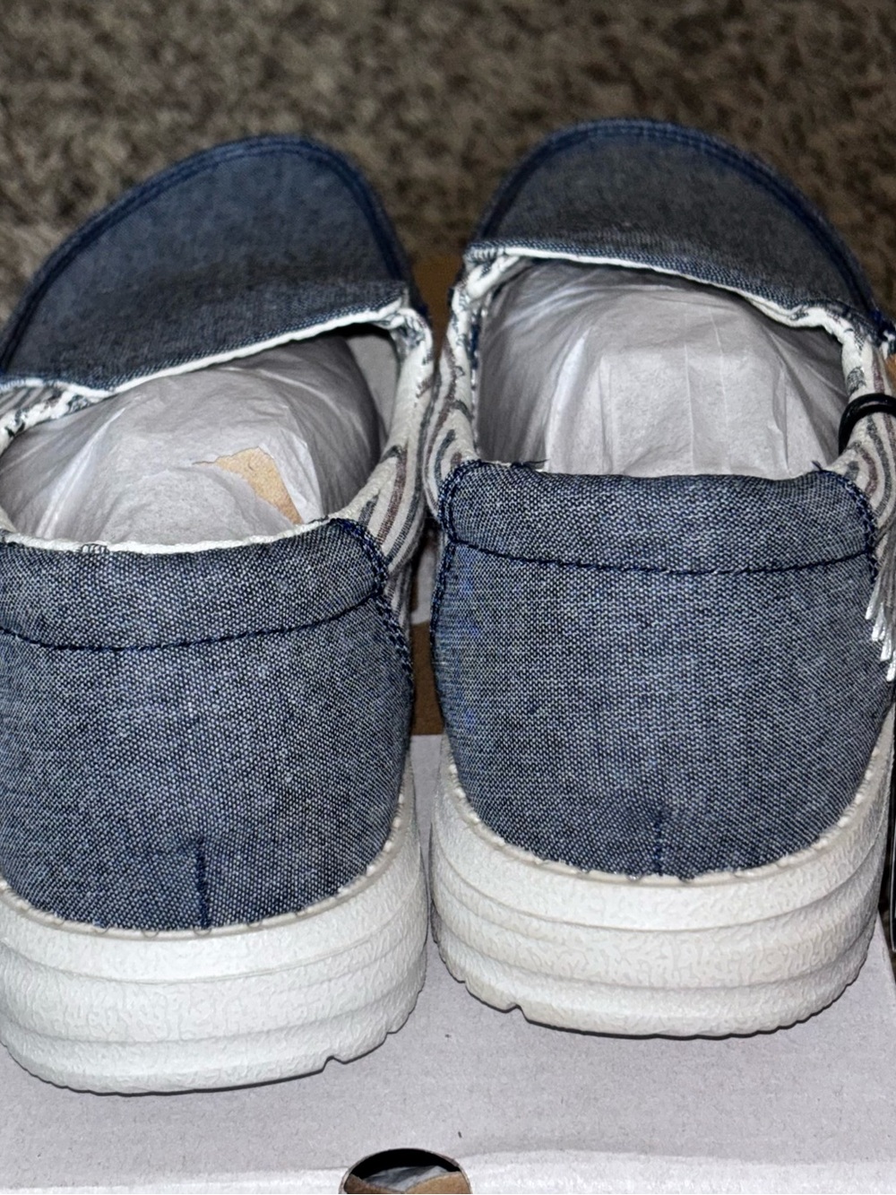 Hey Dude Women's Misty Blue Barbados Slip-On Loafers Shoes Size 7 - Picture 3 of 8